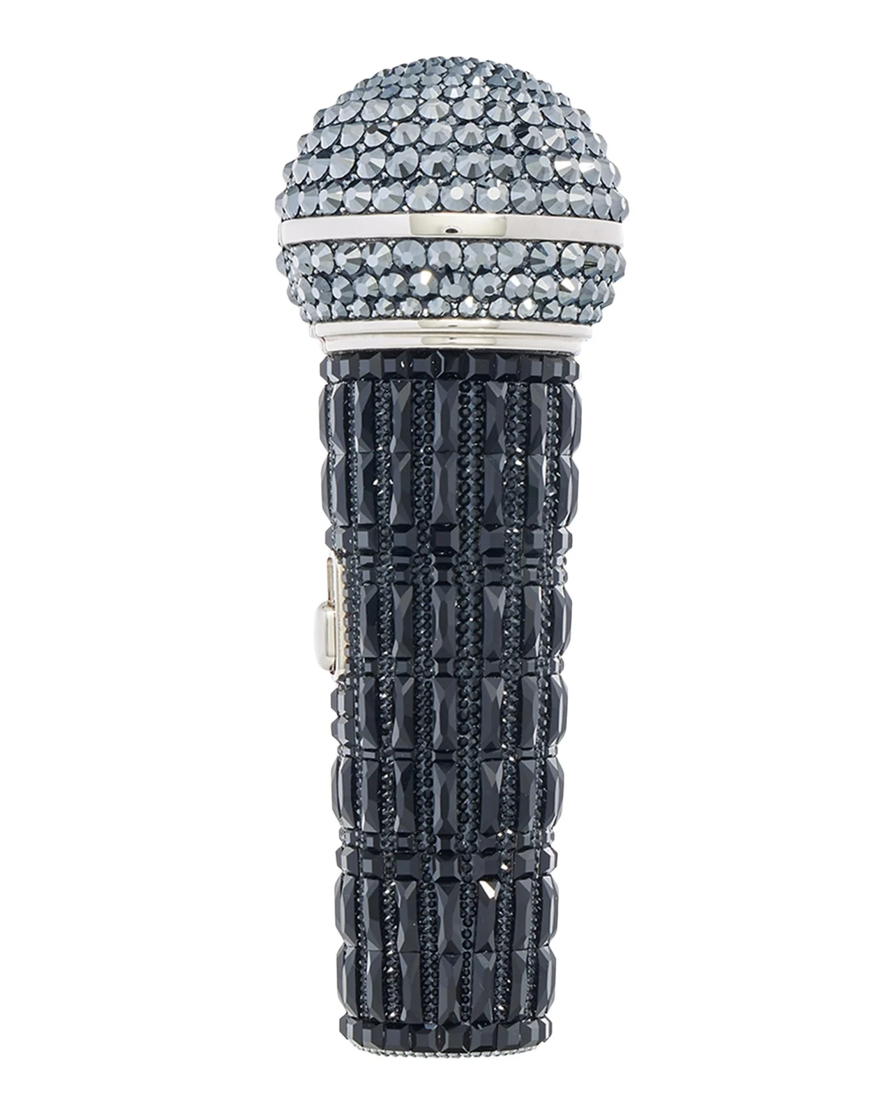 Judith Leiber Couture Microphone Crystal Clutch Bag with Chain Strap