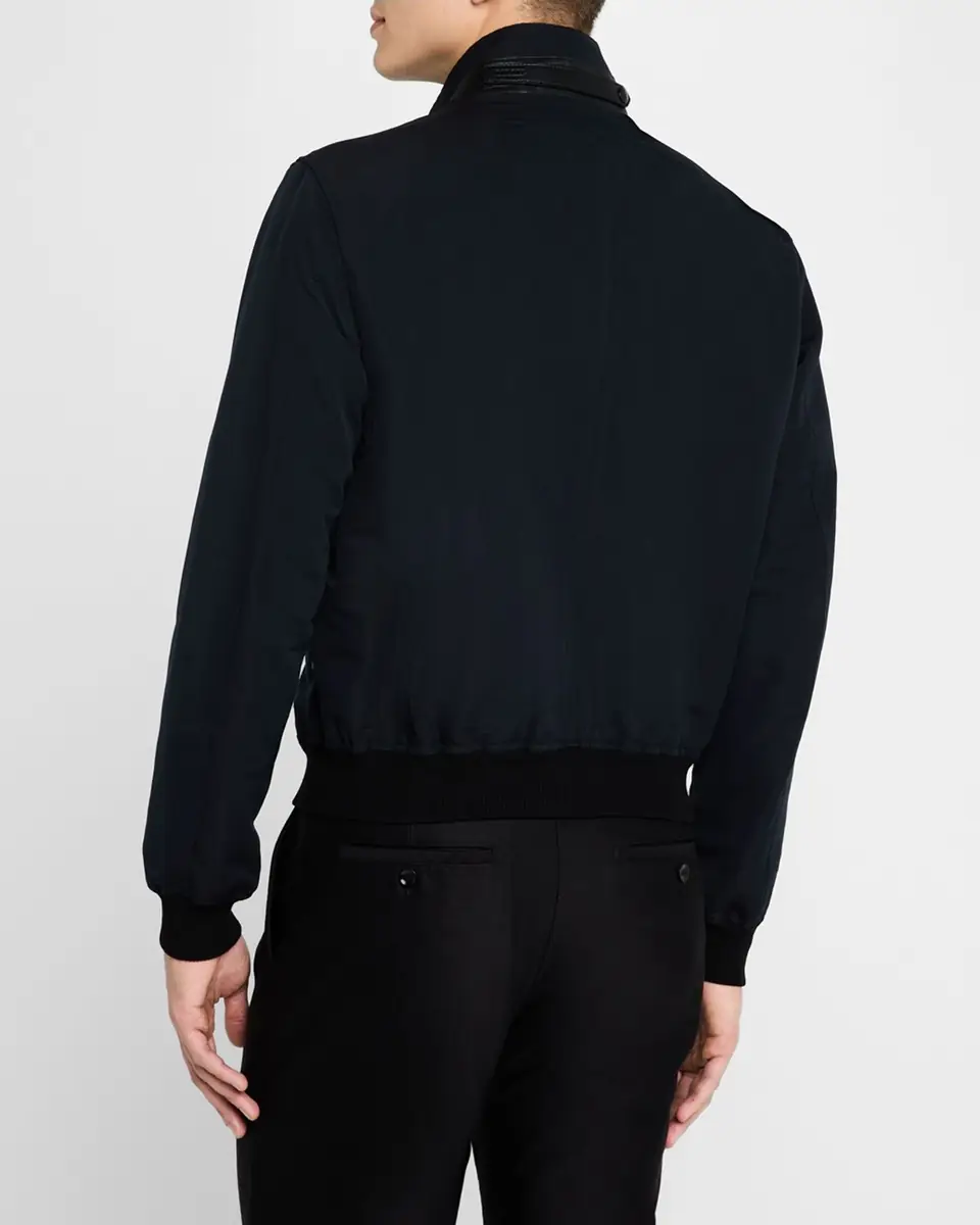 Tom Ford Men's Harrington Fine Poplin Blouson Jacket | Thumbnail 2 Tom Ford Men's Harrington Fine Poplin Blouson Jacket | Thumbnail 2