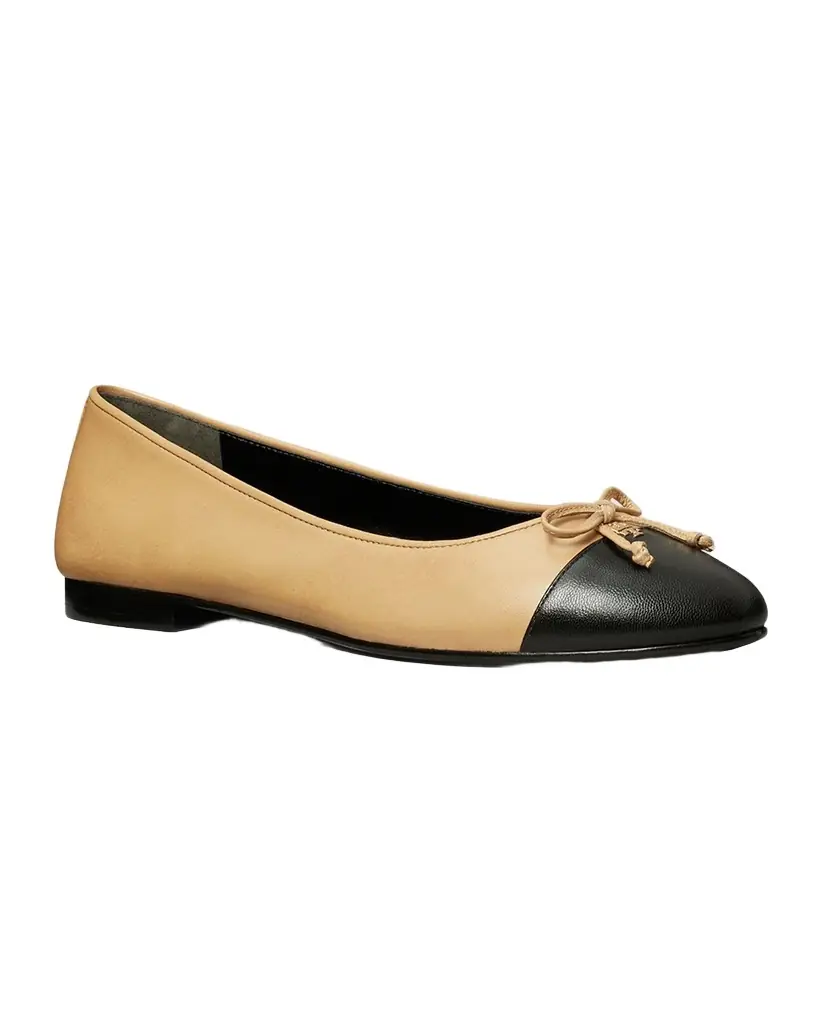 Tory Burch Bicolor Cap-Toe Ballerina Flats | Image 1 Tory Burch Bicolor Cap-Toe Ballerina Flats | Image 1