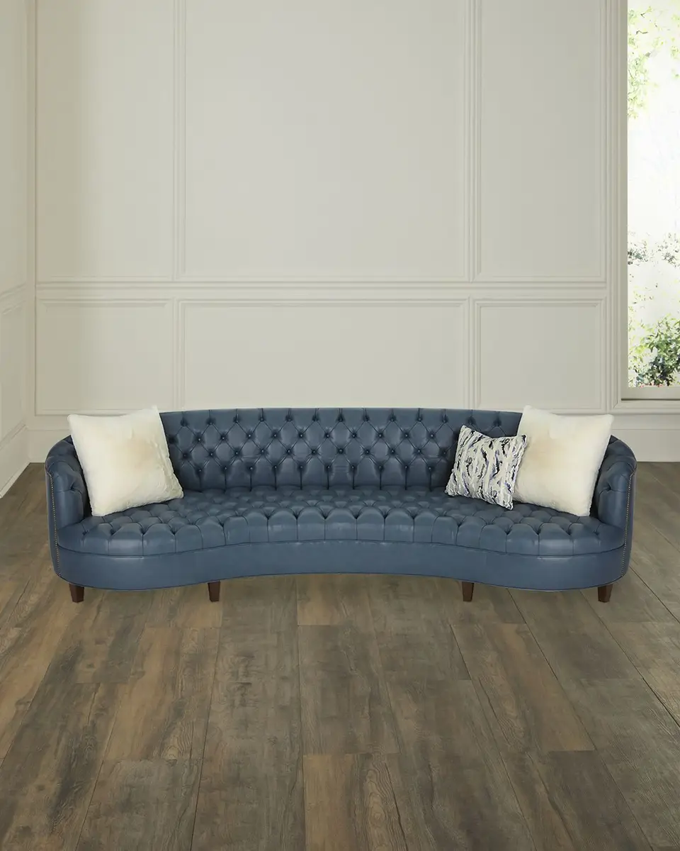 Haute House Magnolia Tufted Leather Sofa - 95" | Image 1 Haute House Magnolia Tufted Leather Sofa - 95" | Image 1