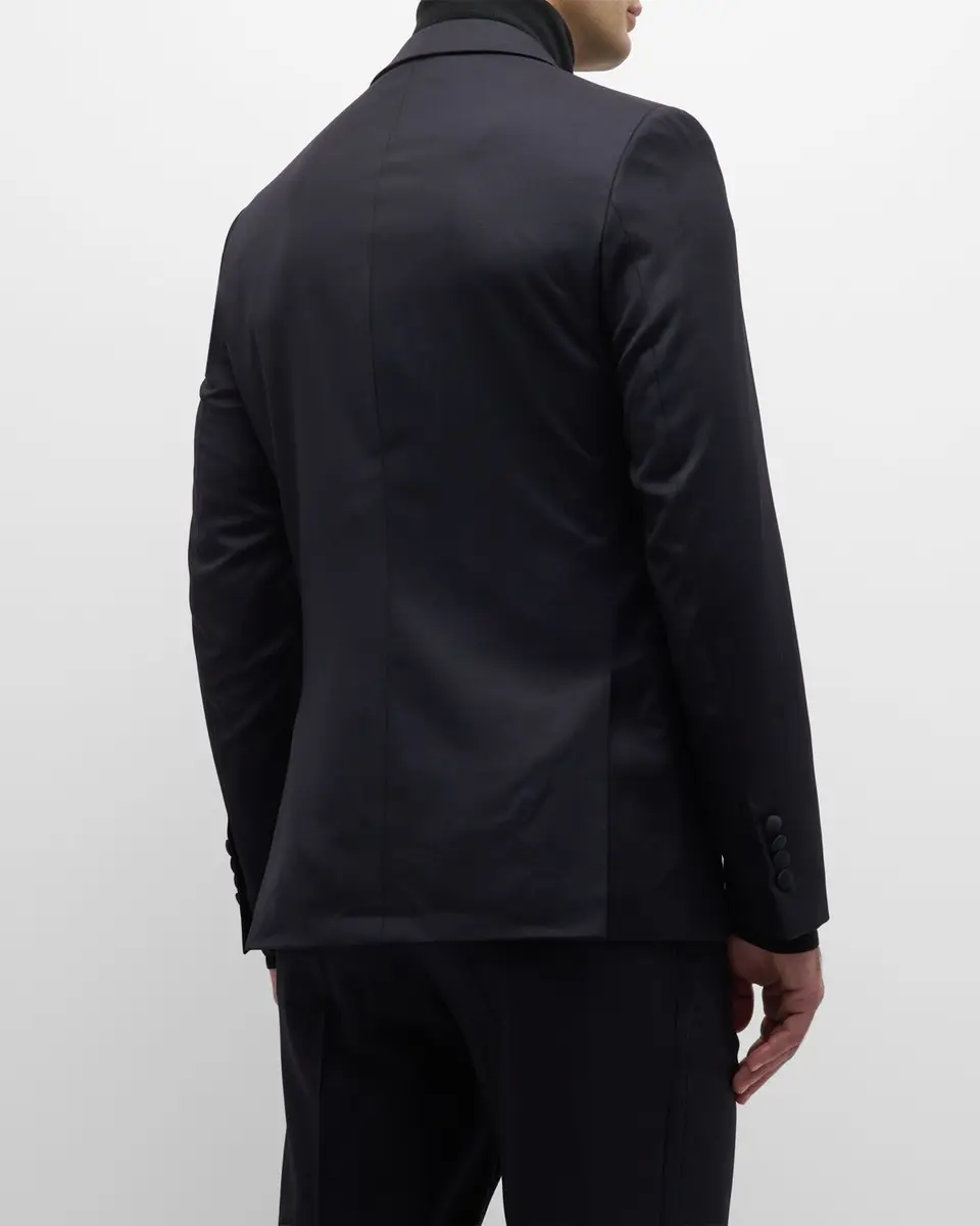Paul Stuart Men's Wool Peak-Lapel Tuxedo | Thumbnail 5 Paul Stuart Men's Wool Peak-Lapel Tuxedo | Thumbnail 5