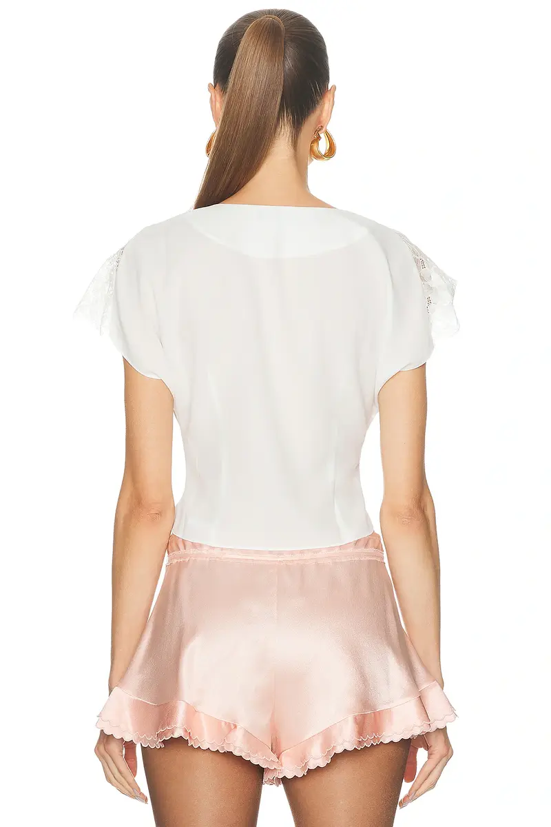 Fleur du Mal Georgette Flounce Top | Thumbnail 3 Fleur du Mal Georgette Flounce Top | Thumbnail 3
