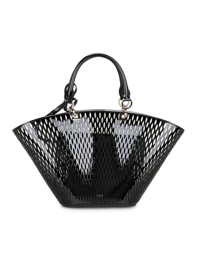 Cut Out Patent Leather Medium Panier Bag Cut Out Patent Leather Medium Panier Bag
