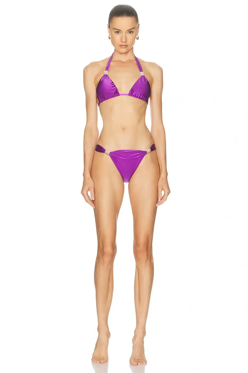 ADRIANA DEGREAS Solid Triangle Bikini Set | Image 1 ADRIANA DEGREAS Solid Triangle Bikini Set | Image 1