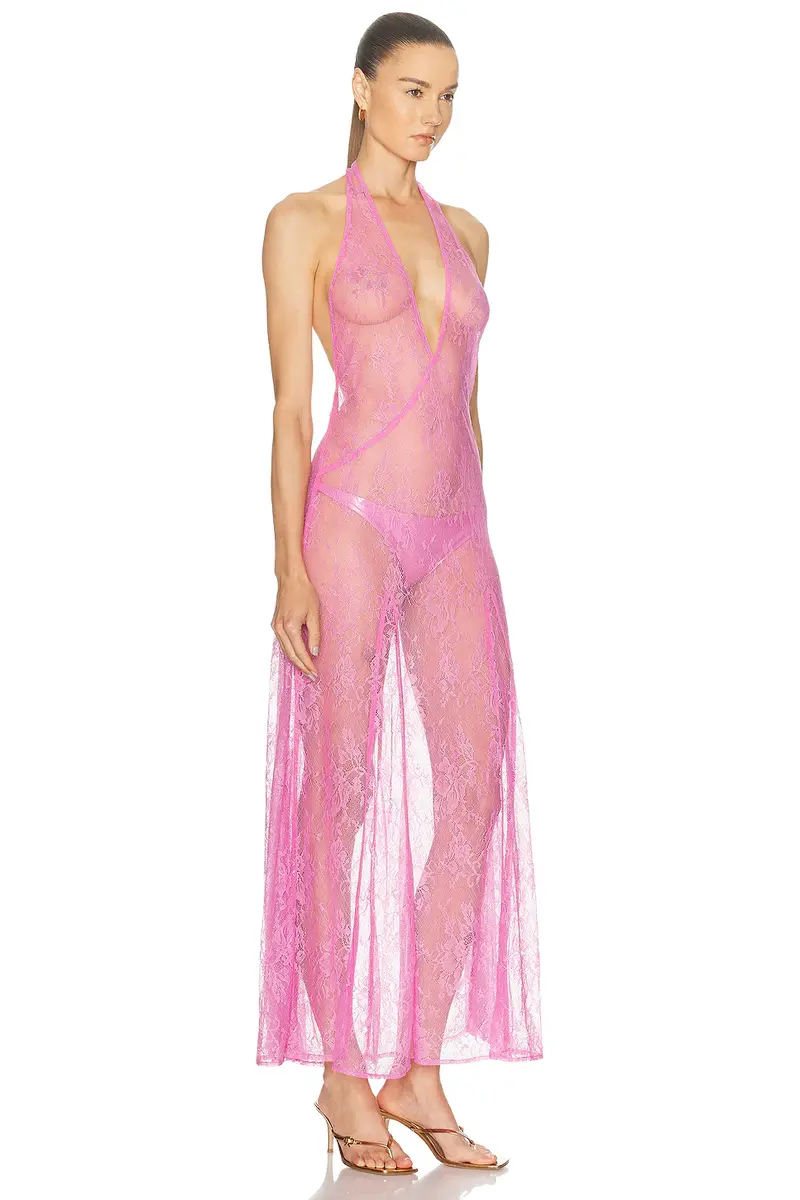 ADRIANA DEGREAS for FWRD Lace Bare Back Long Dress | Thumbnail 2 ADRIANA DEGREAS for FWRD Lace Bare Back Long Dress | Thumbnail 2