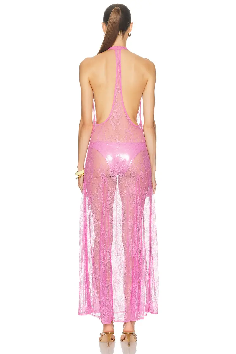 ADRIANA DEGREAS for FWRD Lace Bare Back Long Dress | Thumbnail 3 ADRIANA DEGREAS for FWRD Lace Bare Back Long Dress | Thumbnail 3