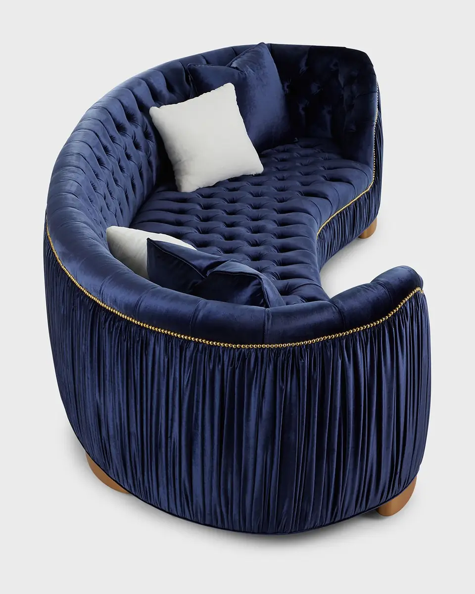 Haute House Emma Curved Sofa, 118.5" | Thumbnail 2 Haute House Emma Curved Sofa, 118.5" | Thumbnail 2