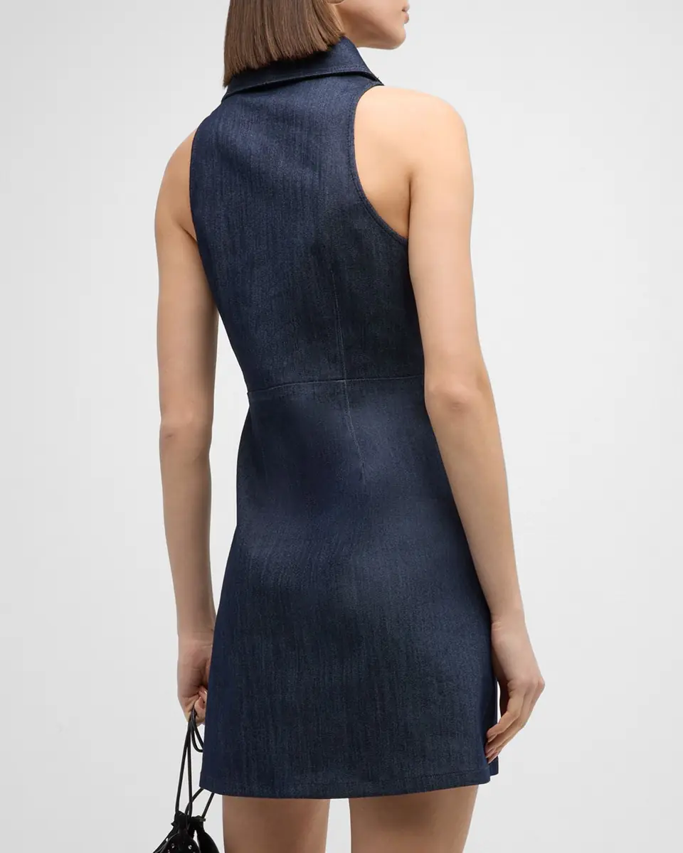 Cinq à Sept Mckenna Sleeveless Knotted Chambray Mini Dress | Thumbnail 7