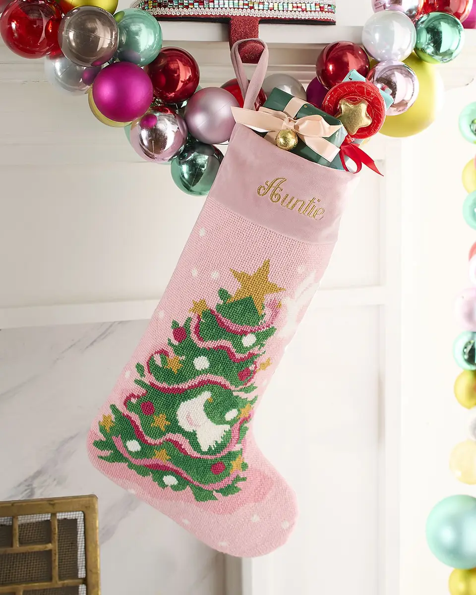 Bauble Stockings x Sainty Nelsen "Peace on Earth Stocking" Christmas Stocking, Personalized