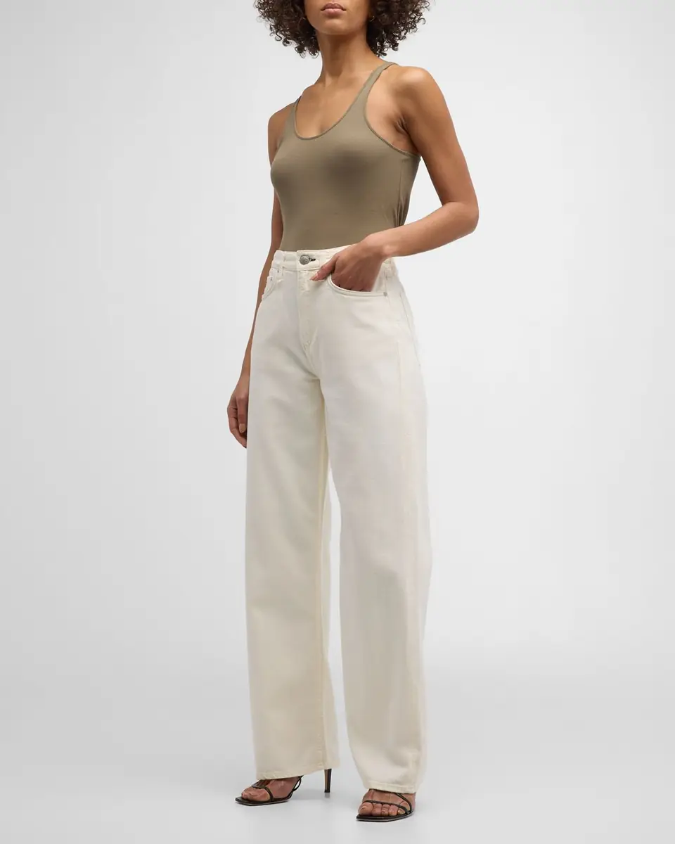 rag & bone Featherweight Logan Mid-Rise Wide Jeans | Thumbnail 3