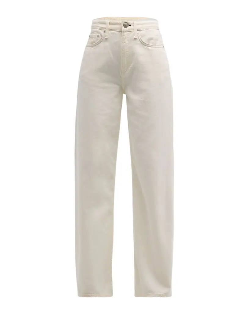 rag & bone Featherweight Logan Mid-Rise Wide Jeans