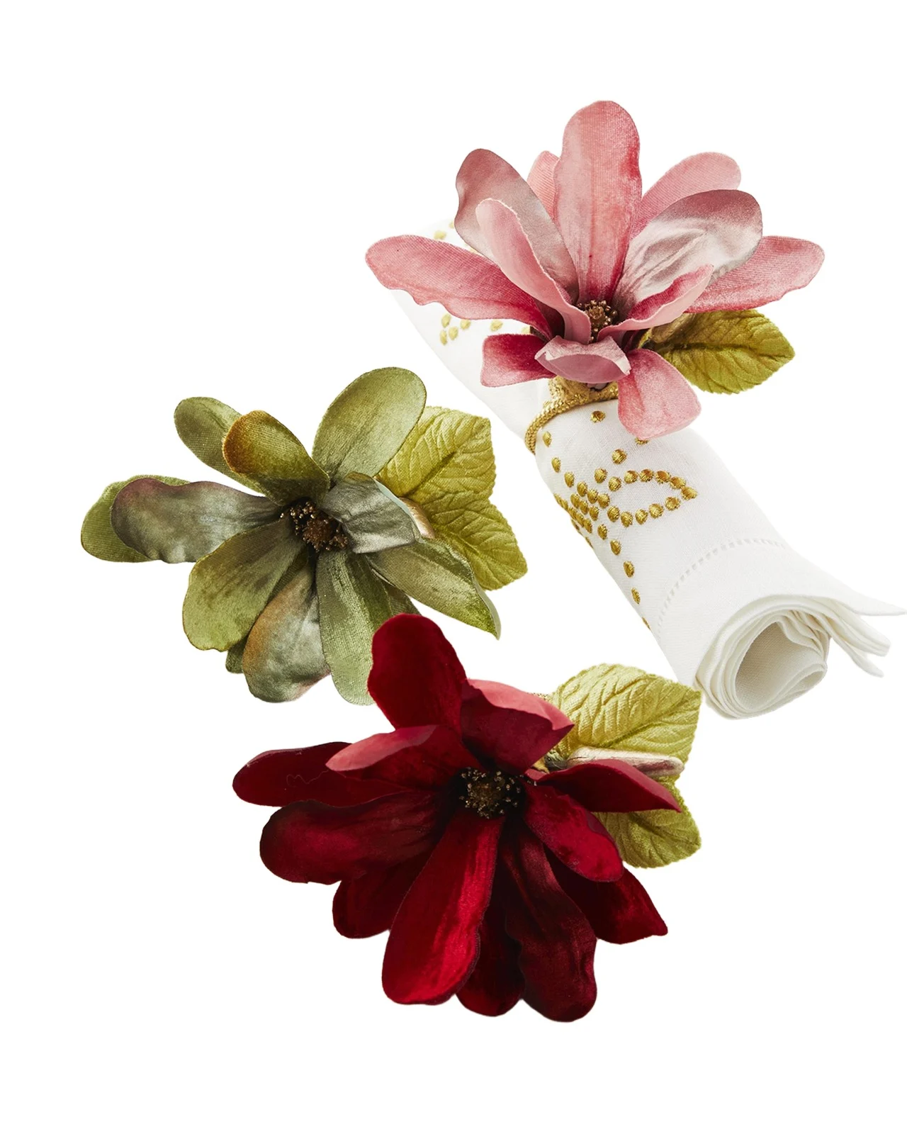 Deborah Rhodes Plush Magnolia Napkin Ring