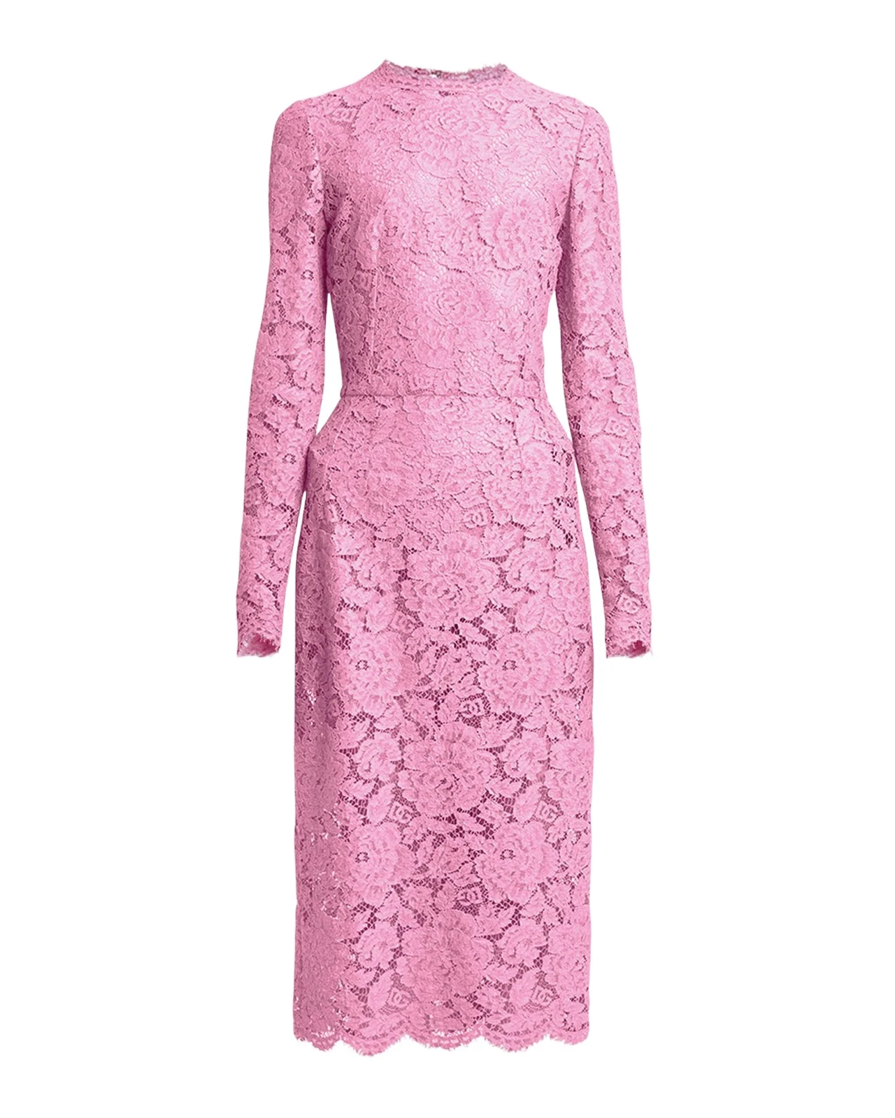 Floral Lace Long-Sleeve Midi Dress Floral Lace Long-Sleeve Midi Dress