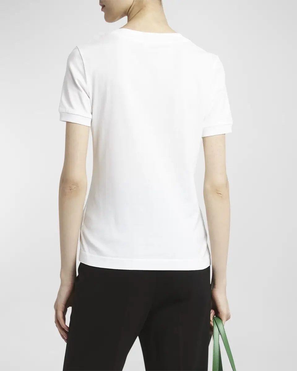 Dolce & Gabbana Cotton T-Shirt with Strass Crystal Logo | Thumbnail 3 Dolce & Gabbana Cotton T-Shirt with Strass Crystal Logo | Thumbnail 3