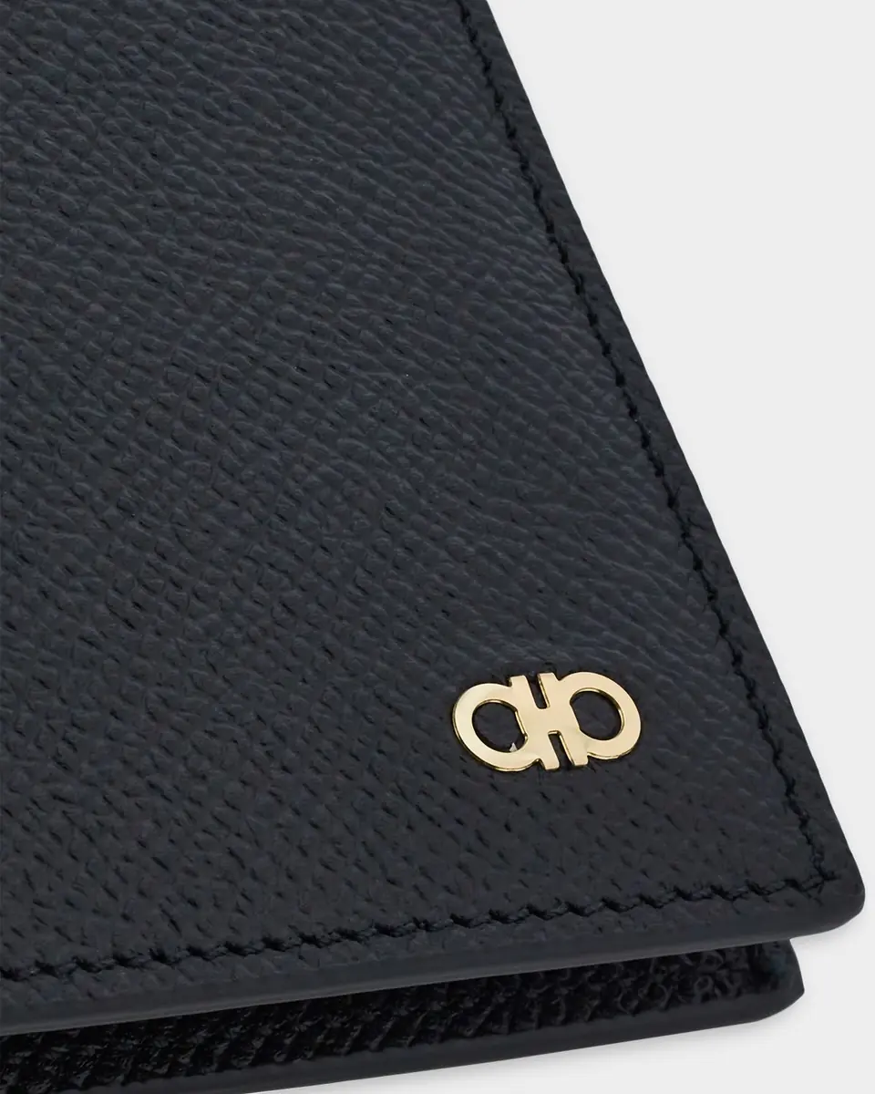 Ferragamo Men's Gancini Grained Leather Bifold Wallet | Thumbnail 5 Ferragamo Men's Gancini Grained Leather Bifold Wallet | Thumbnail 5