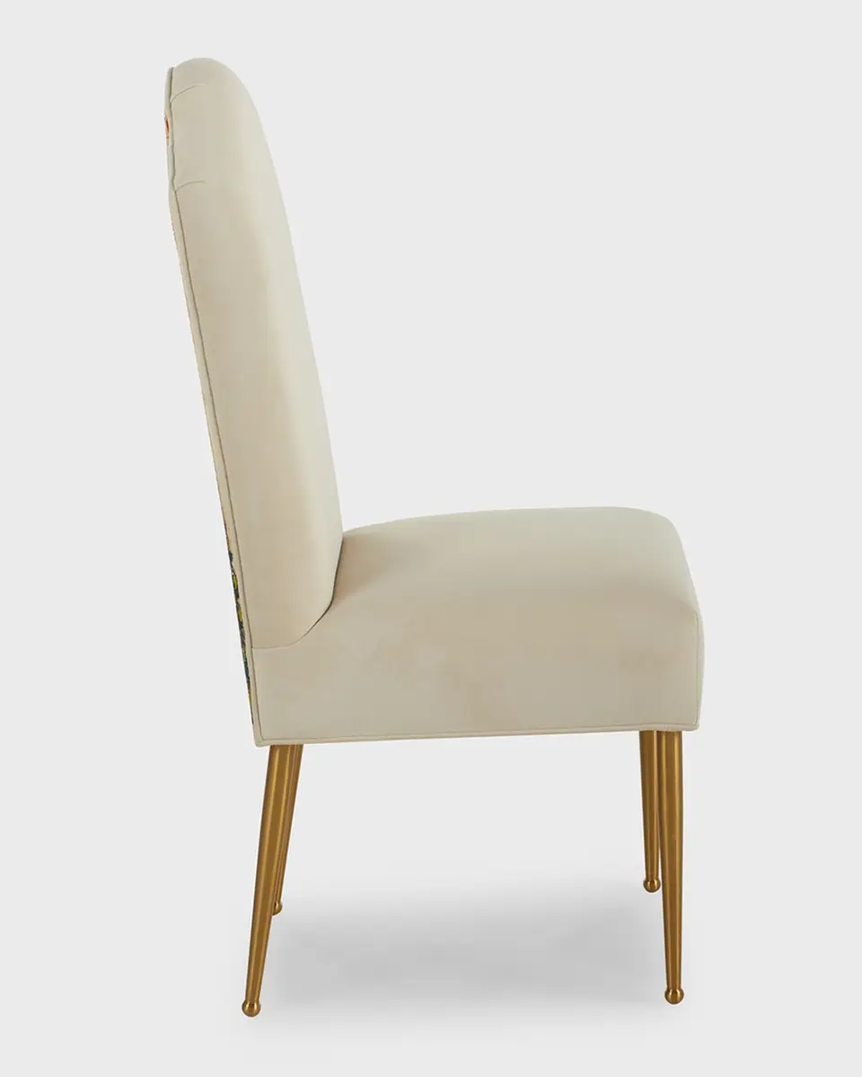 Haute House Peacock Dining Chair with Brass Legs | Thumbnail 3 Haute House Peacock Dining Chair with Brass Legs | Thumbnail 3