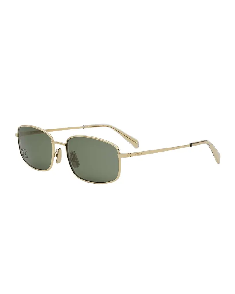 Celine Embellished Triomphe Metal Rectangle Sunglasses | Image 1 Celine Embellished Triomphe Metal Rectangle Sunglasses | Image 1