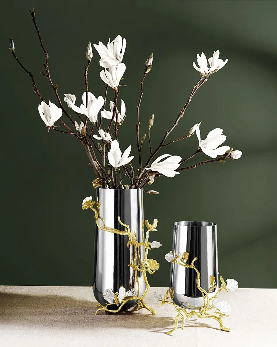 Michael Aram Butterfly Ginkgo White & Gold Medium Vase | Thumbnail 5 Michael Aram Butterfly Ginkgo White & Gold Medium Vase | Thumbnail 5