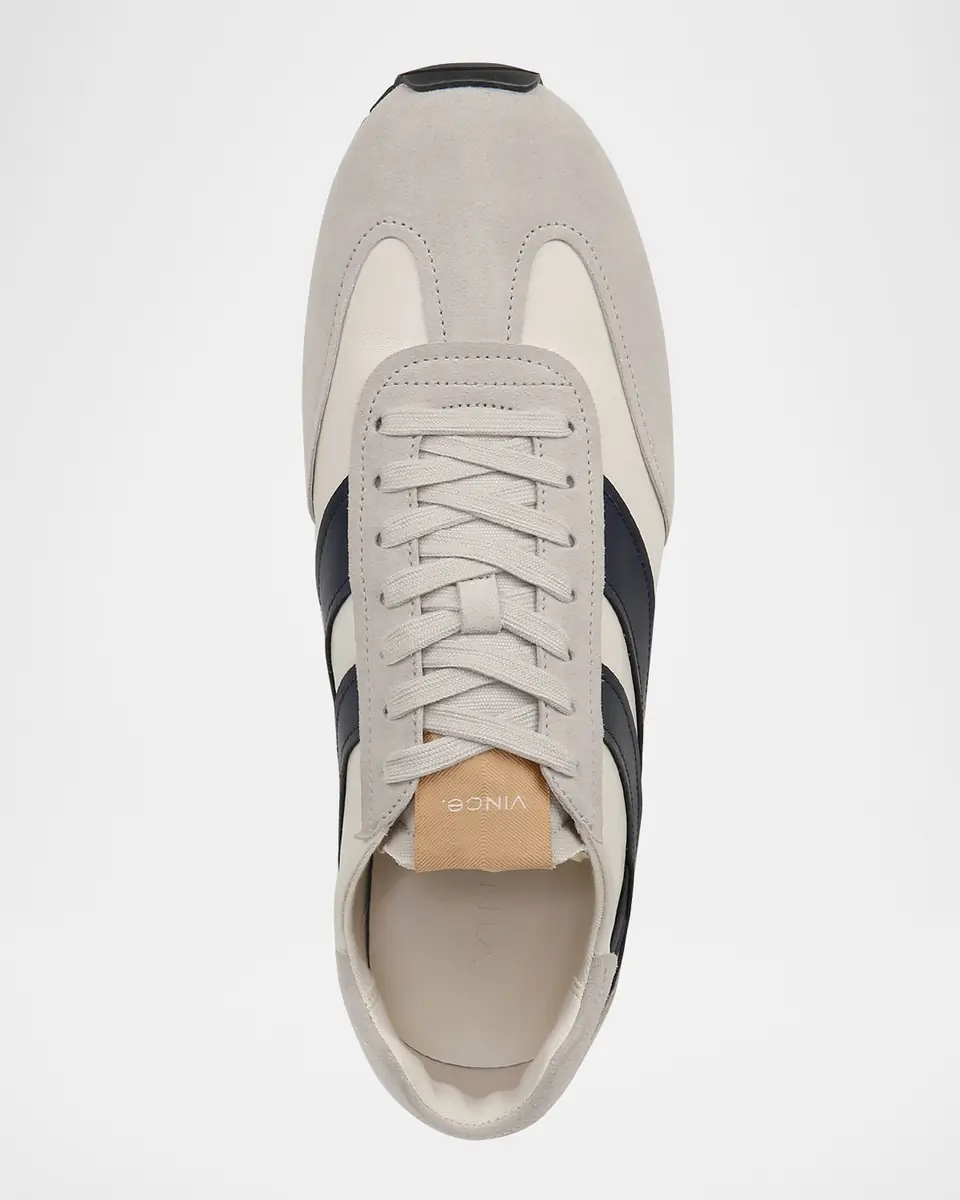 Vince Men's Oasis Leather Runner Sneakers | Thumbnail 5 Vince Men's Oasis Leather Runner Sneakers | Thumbnail 5