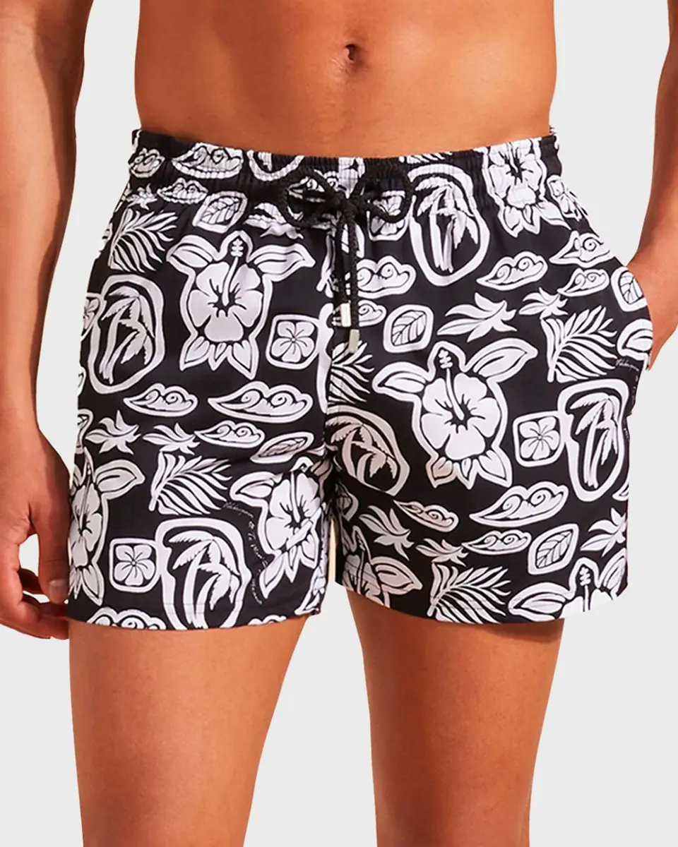 Vilebrequin Men's Tahiti Graphic Swim Trunks | Thumbnail 2 Vilebrequin Men's Tahiti Graphic Swim Trunks | Thumbnail 2