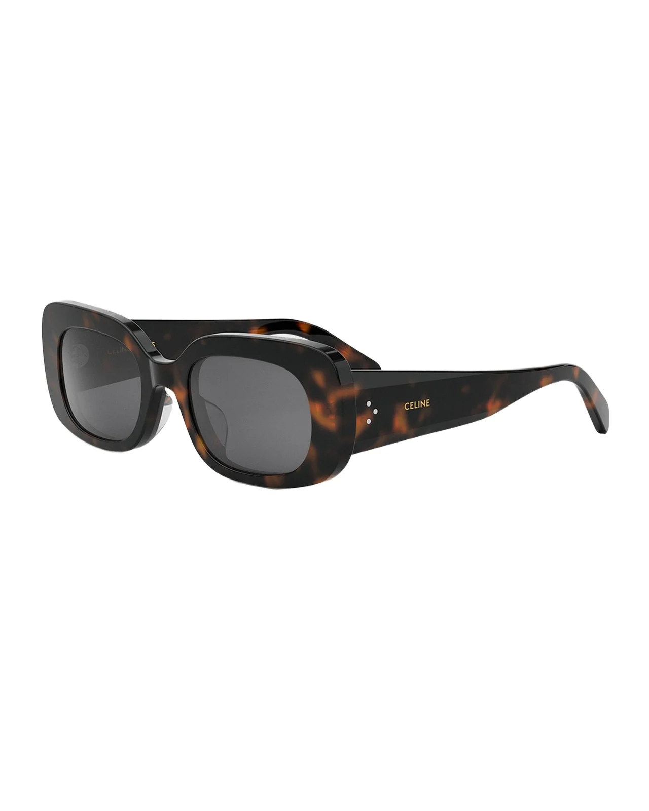 Bold 3 Dots Acetate Rectangle Sunglasses