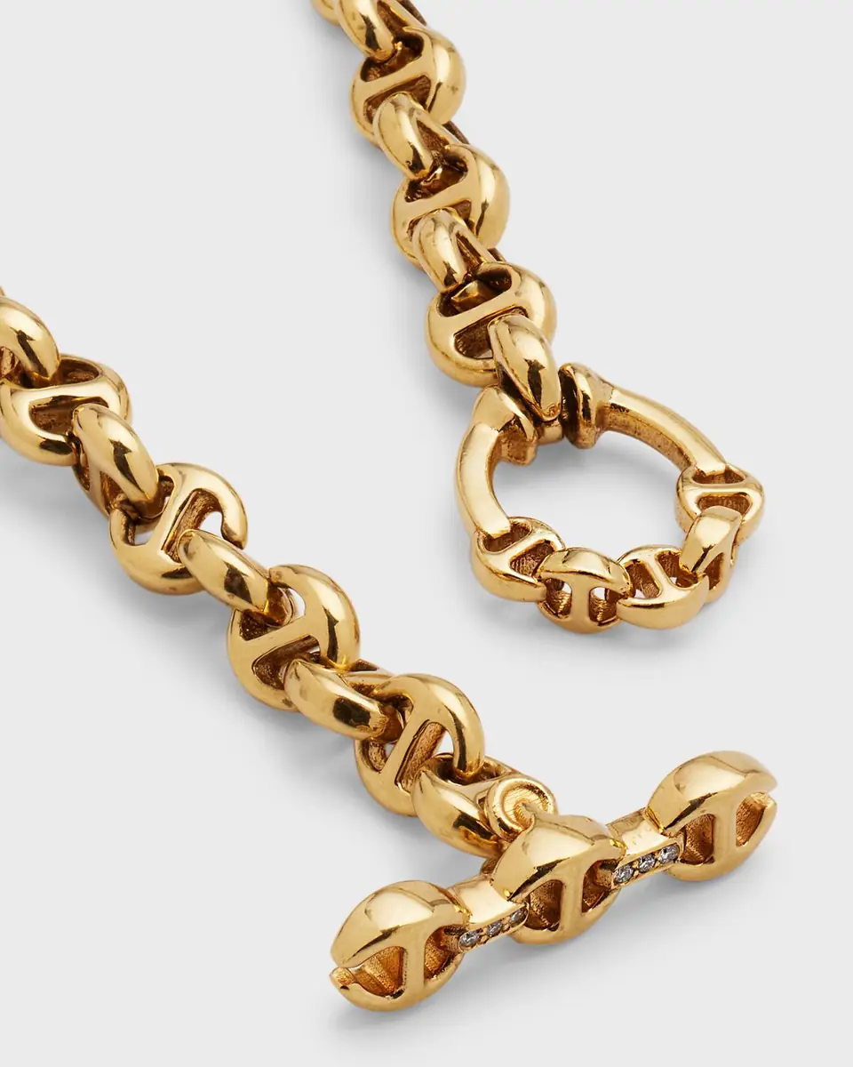 Hoorsenbuhs 18K Yellow Gold 5mm Necklace with Diamond Toggle | Thumbnail 4