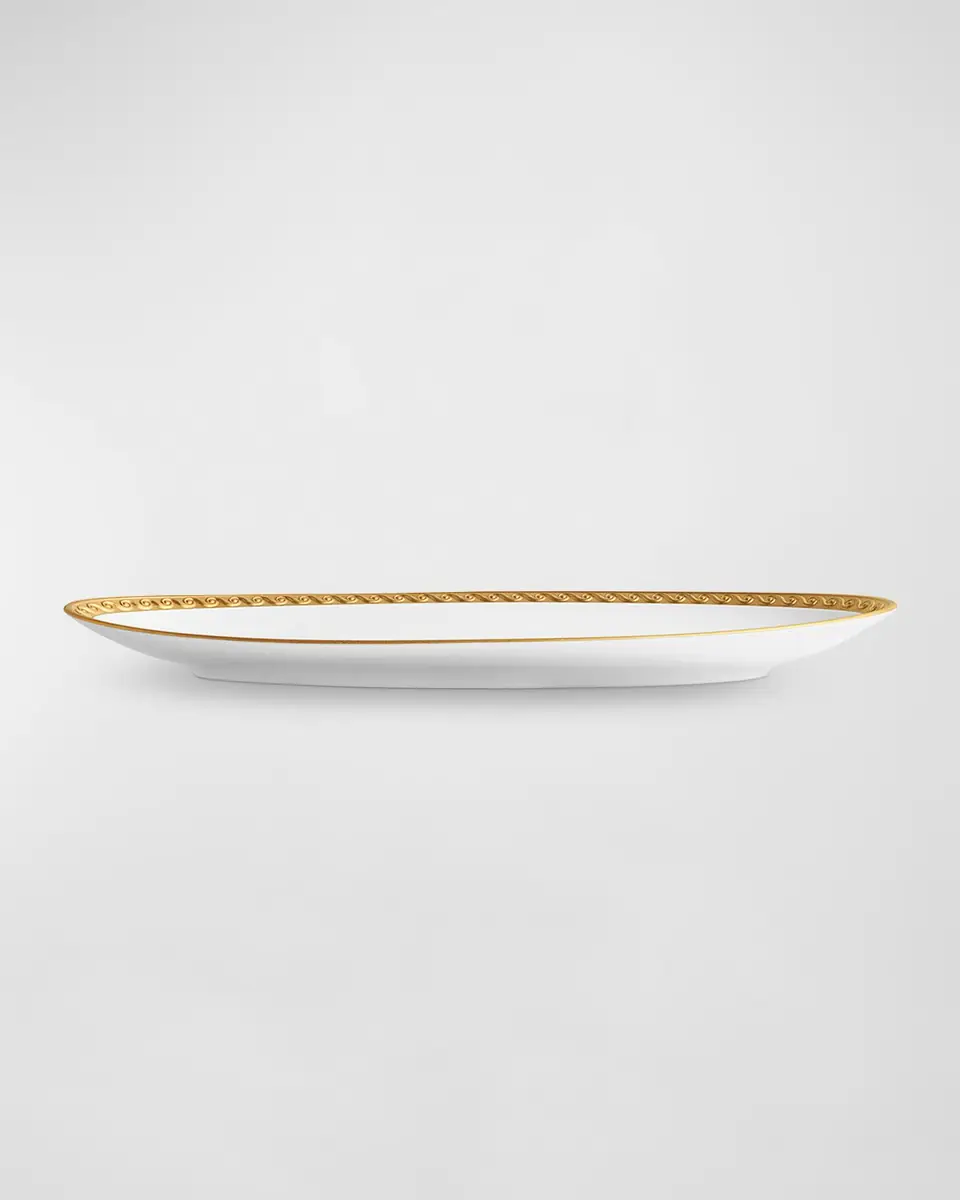 L'Objet Neptune 24K Gold-Rimmed Oval Platter | Thumbnail 2 L'Objet Neptune 24K Gold-Rimmed Oval Platter | Thumbnail 2