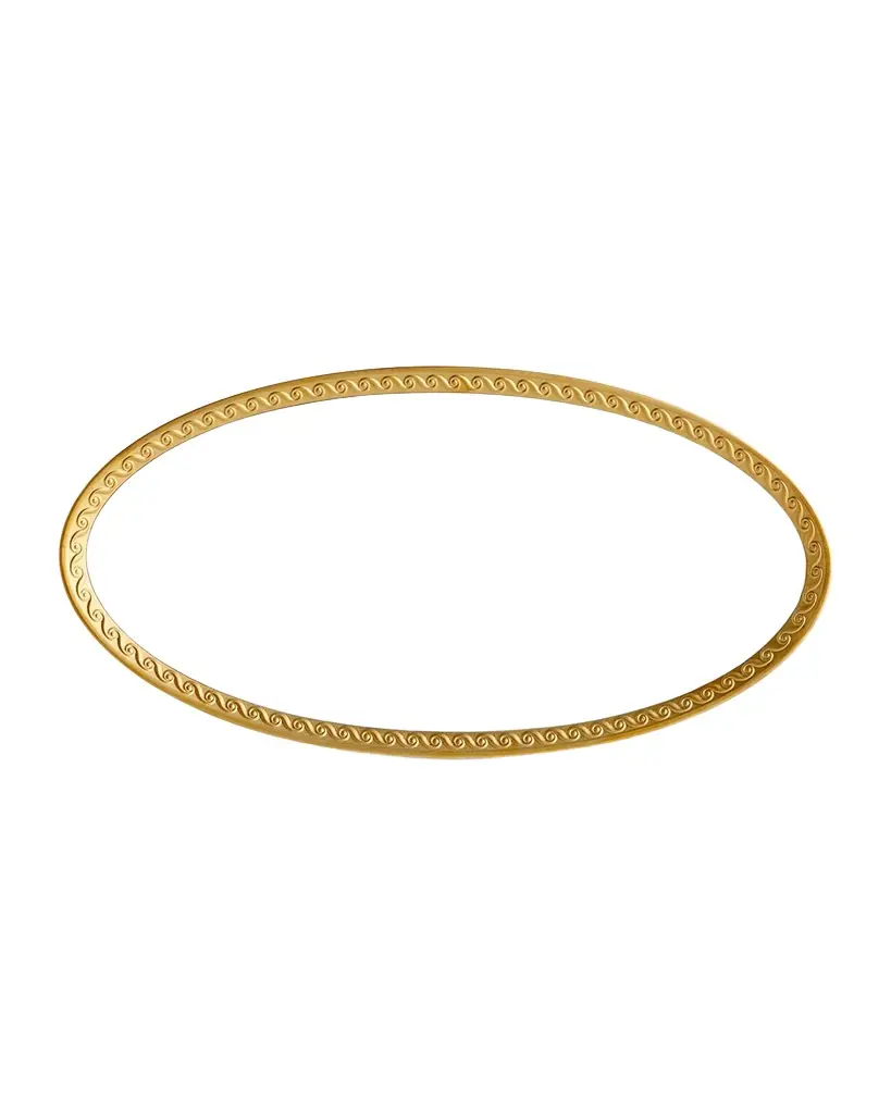 L'Objet Neptune 24K Gold-Rimmed Oval Platter