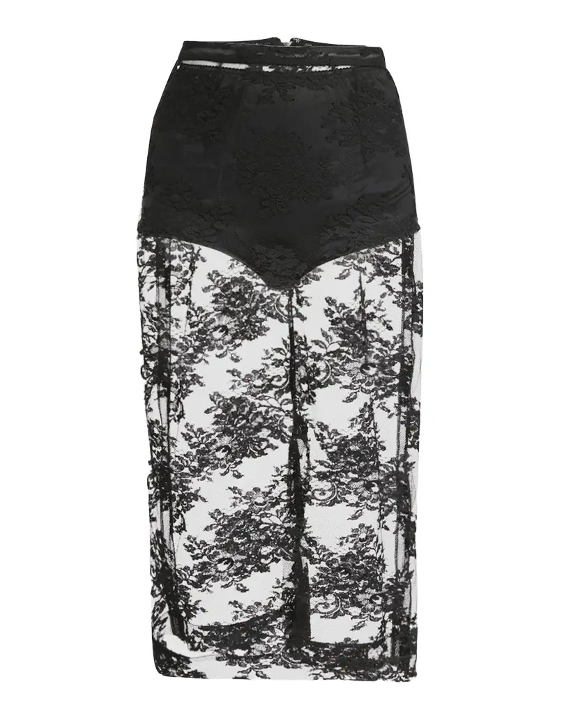 Dolce & Gabbana Pizzo Chantilly Lace Midi Skirt | Image 1 Dolce & Gabbana Pizzo Chantilly Lace Midi Skirt | Image 1