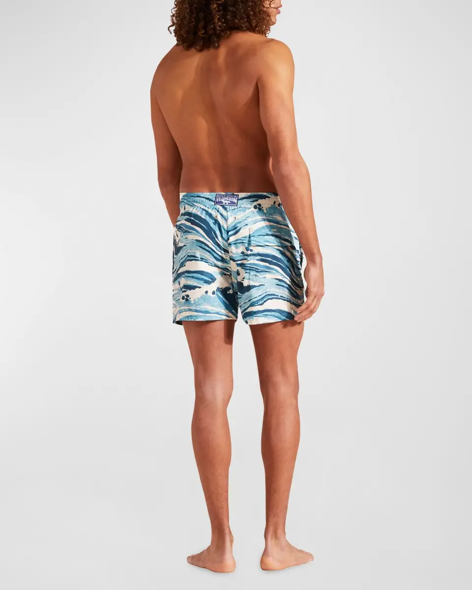 Vilebrequin Men's Wave Stripe Swim Trunks | Thumbnail 3 Vilebrequin Men's Wave Stripe Swim Trunks | Thumbnail 3