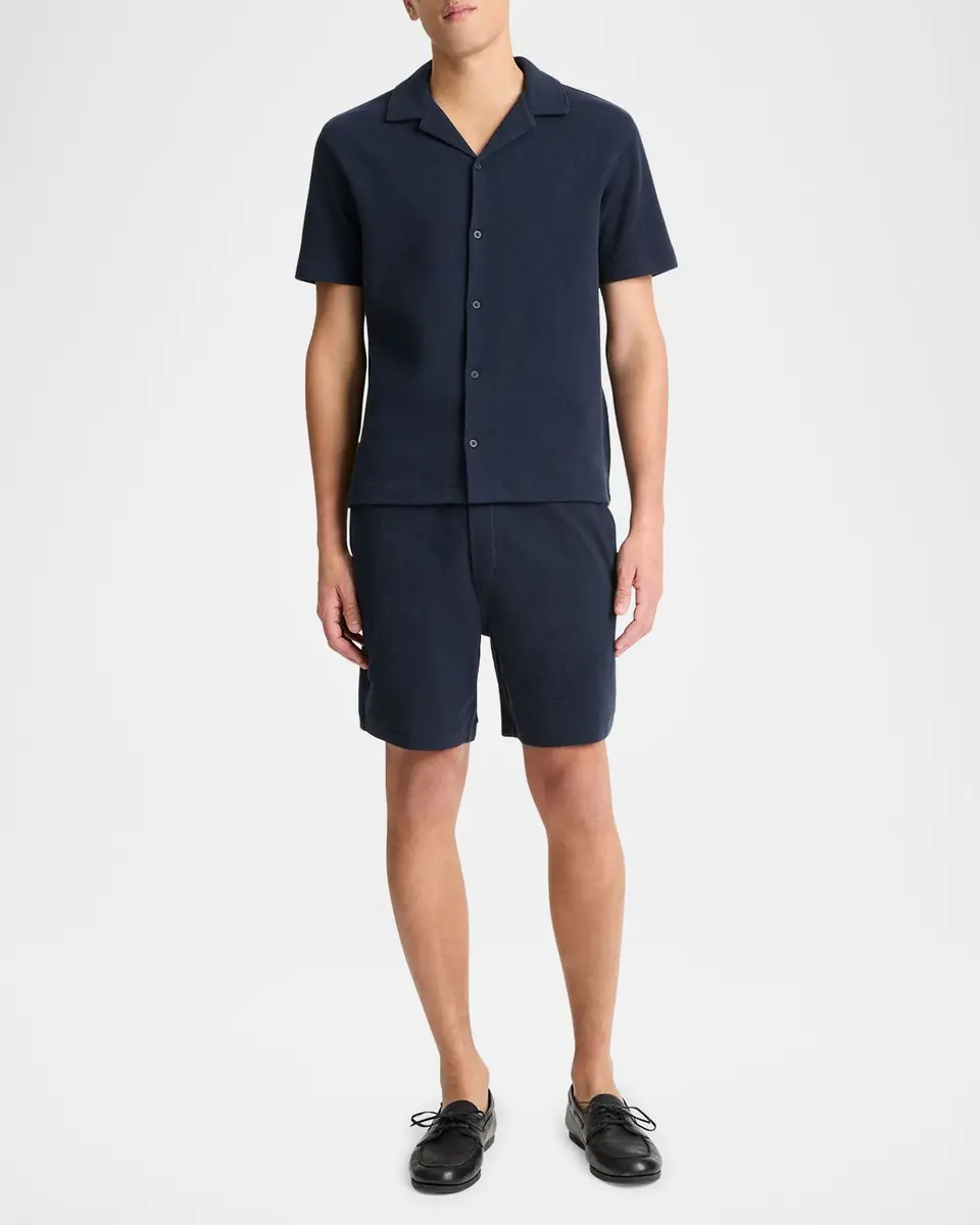 Vince Men's Stretch Boucle Camp Shirt | Thumbnail 3 Vince Men's Stretch Boucle Camp Shirt | Thumbnail 3