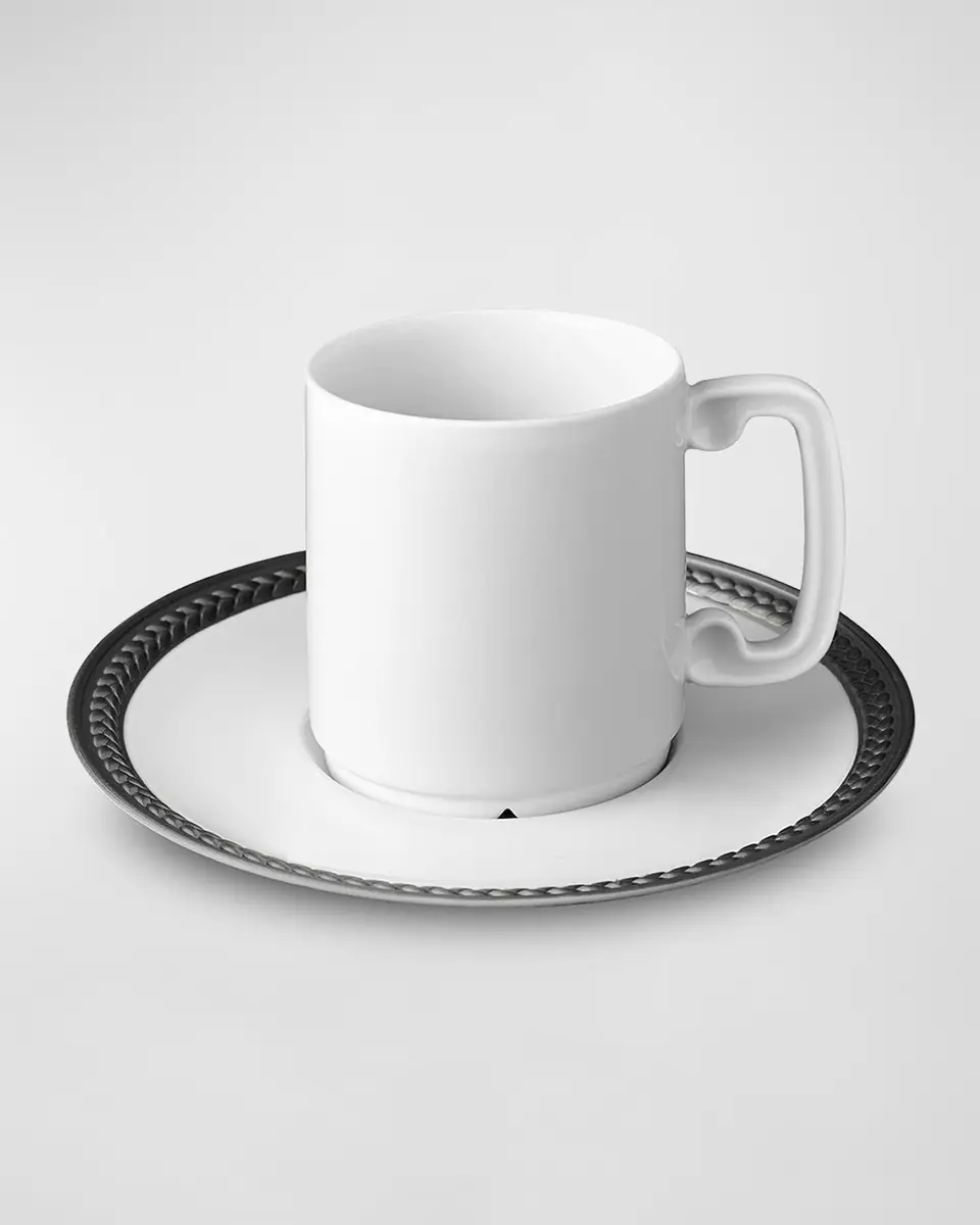 L'Objet Soie Tresse Espresso Cup & Saucer | Thumbnail 2 L'Objet Soie Tresse Espresso Cup & Saucer | Thumbnail 2