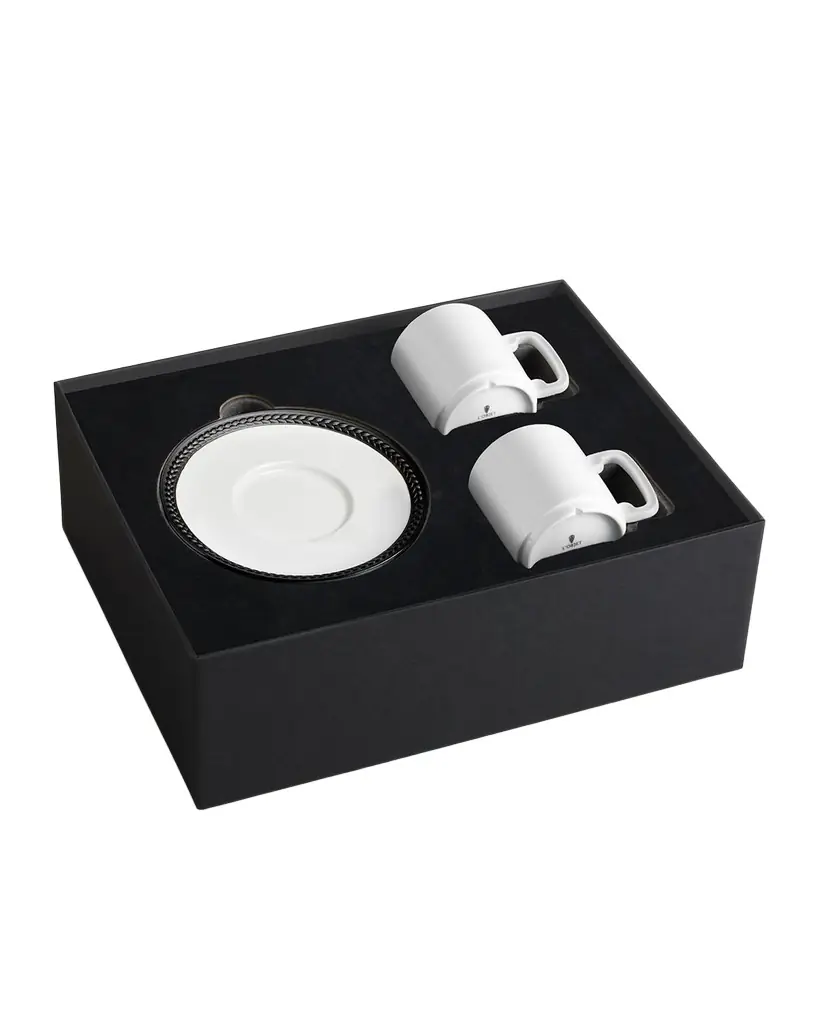 L'Objet Soie Tresse Espresso Cup & Saucer