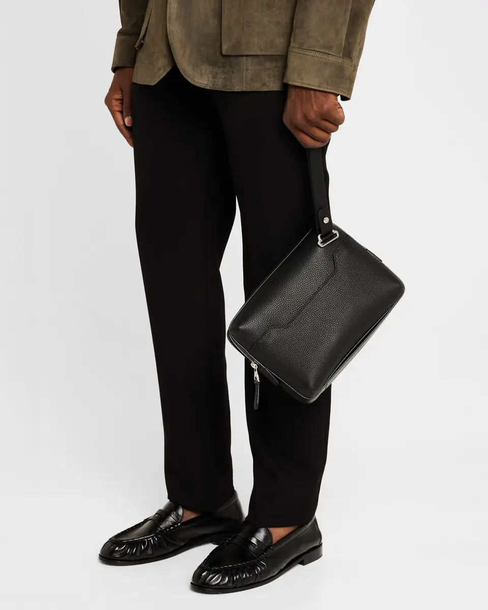 dunhill Men's 1893 Harness City Leather Messenger Bag | Thumbnail 2 dunhill Men's 1893 Harness City Leather Messenger Bag | Thumbnail 2