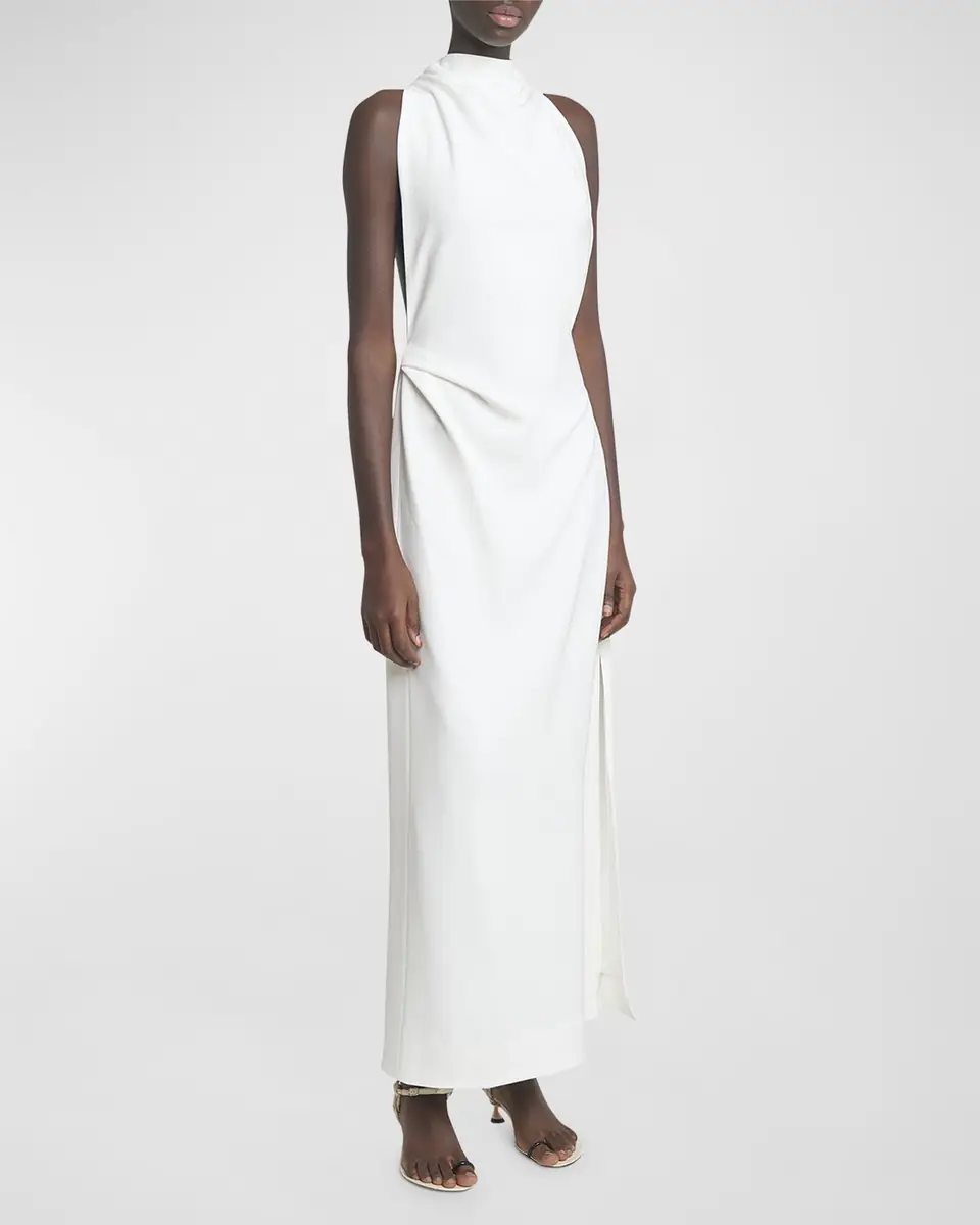 Proenza Schouler Selena Backless Twist Back Matte Viscose Crepe Dress | Thumbnail 3 Proenza Schouler Selena Backless Twist Back Matte Viscose Crepe Dress | Thumbnail 3
