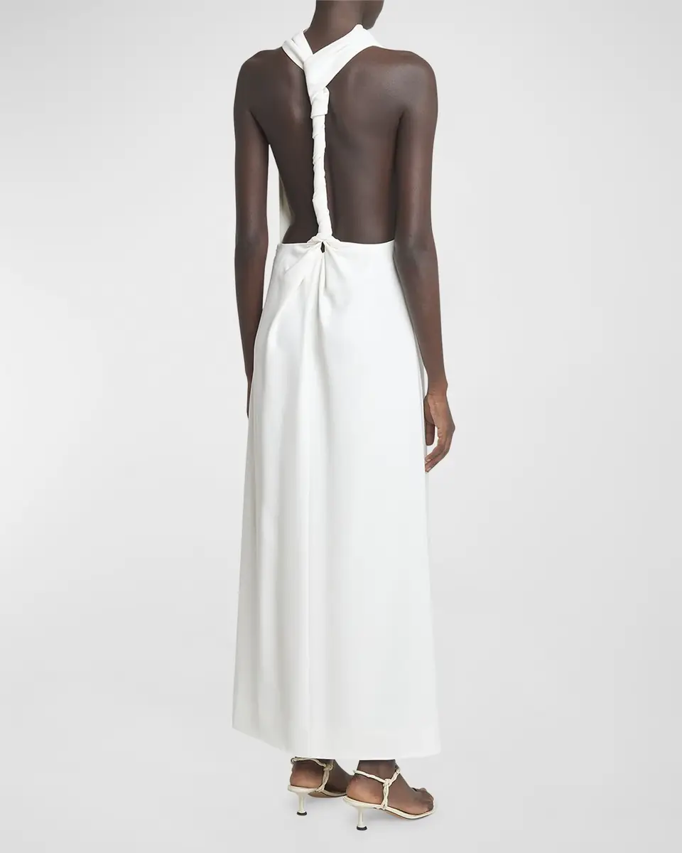 Proenza Schouler Selena Backless Twist Back Matte Viscose Crepe Dress | Thumbnail 4 Proenza Schouler Selena Backless Twist Back Matte Viscose Crepe Dress | Thumbnail 4