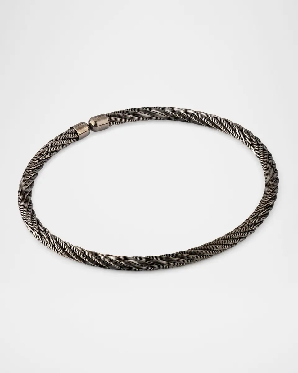 Link Up Men's Stainless Steel Cable Bracelet | Thumbnail 3