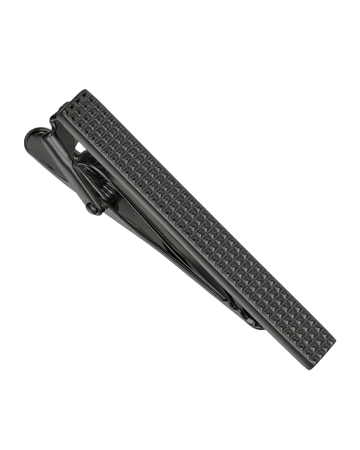 Men's Pyramid Dotted Gunmetal Tie Bar