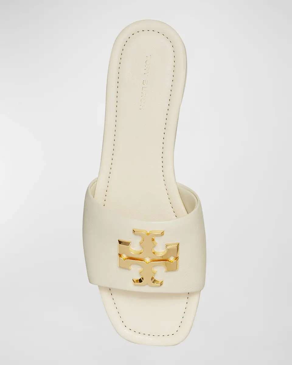 Tory Burch Eleanor Leather Medallion Flat Slide Sandals | Thumbnail 2 Tory Burch Eleanor Leather Medallion Flat Slide Sandals | Thumbnail 2