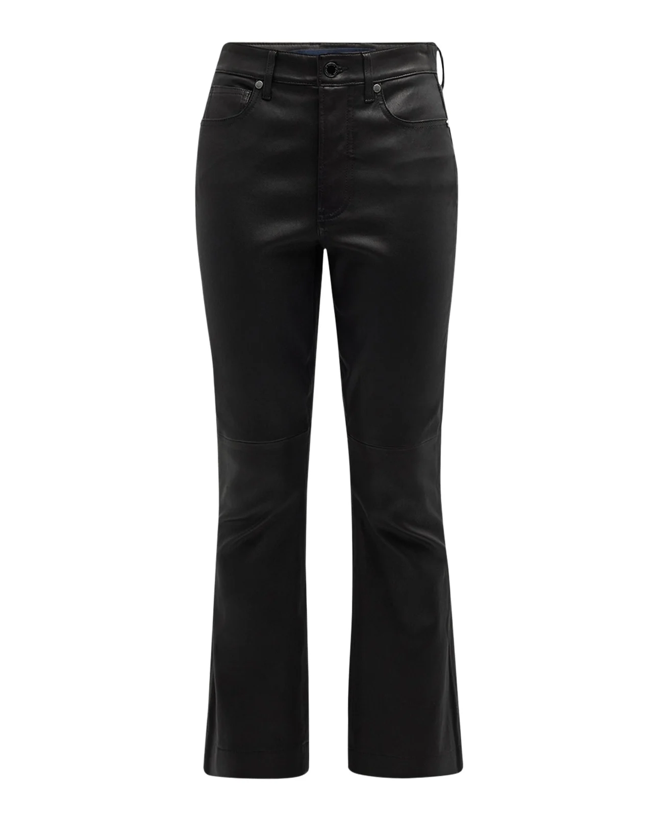 Carson Leather High-Rise Ankle Flare Jeans Carson Leather High-Rise Ankle Flare Jeans