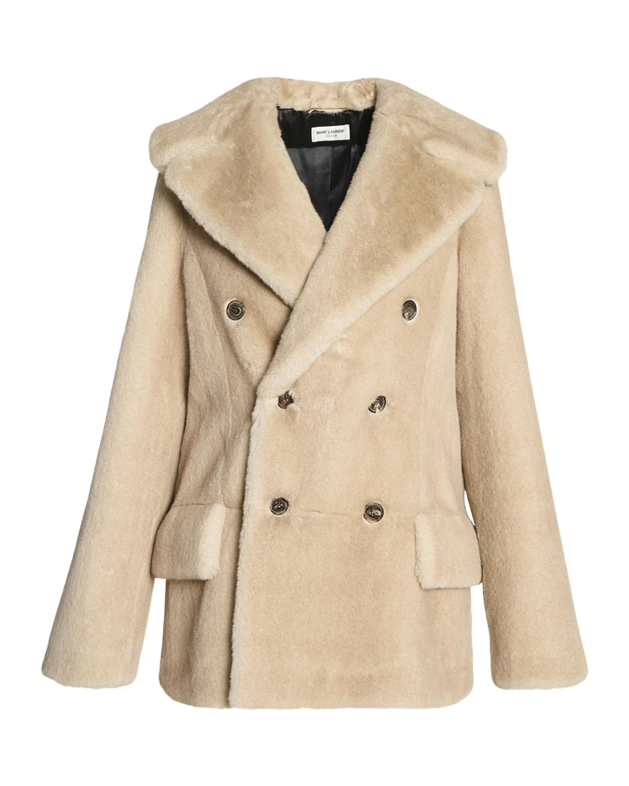 Manteau Double-Breasted Faux Fur Jacket Manteau Double-Breasted Faux Fur Jacket