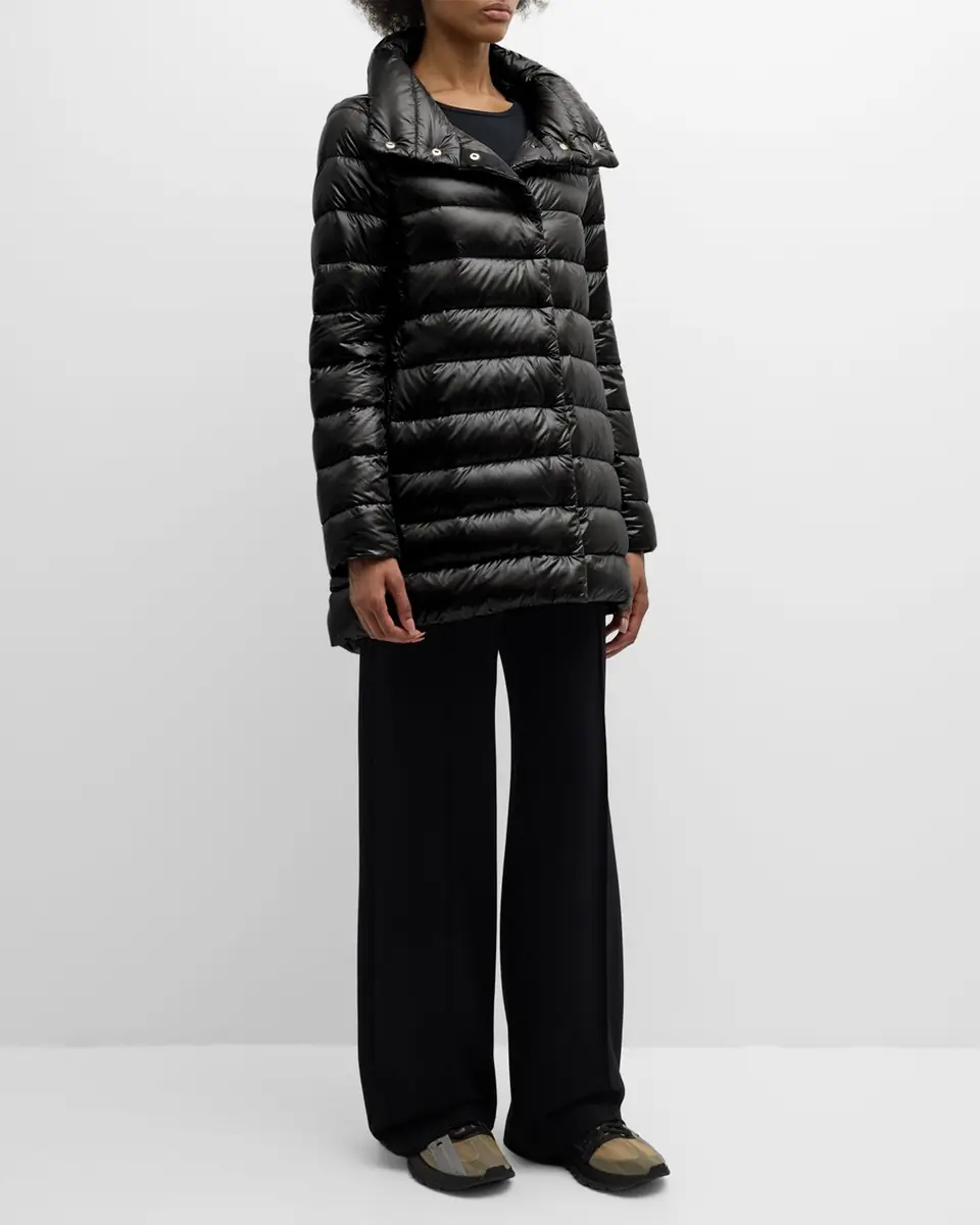 Herno Amelia Water-Resistant Ultralight Nylon A-Line Puffer Jacket | Thumbnail 3 Herno Amelia Water-Resistant Ultralight Nylon A-Line Puffer Jacket | Thumbnail 3
