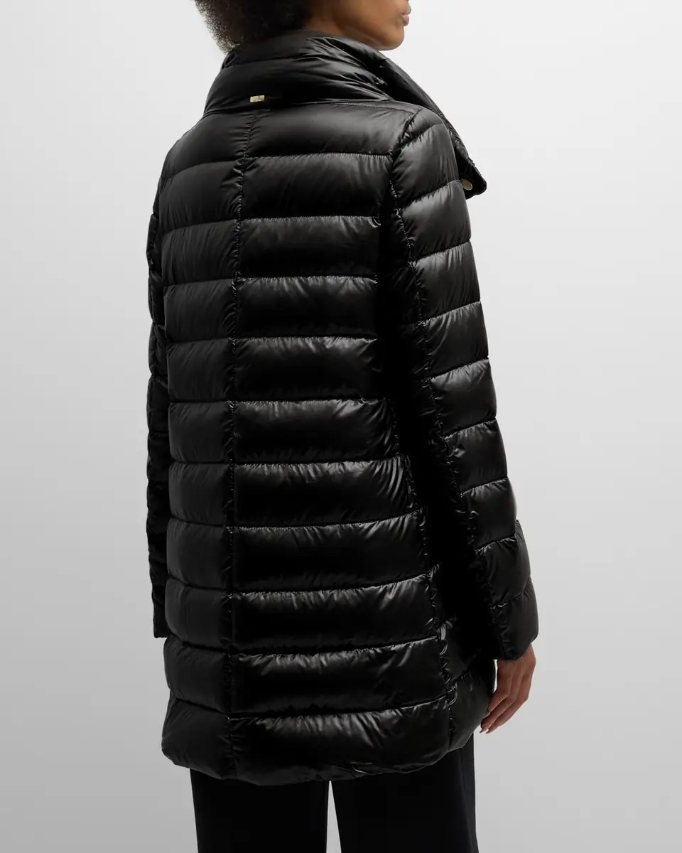 Herno Amelia Water-Resistant Ultralight Nylon A-Line Puffer Jacket | Thumbnail 6 Herno Amelia Water-Resistant Ultralight Nylon A-Line Puffer Jacket | Thumbnail 6