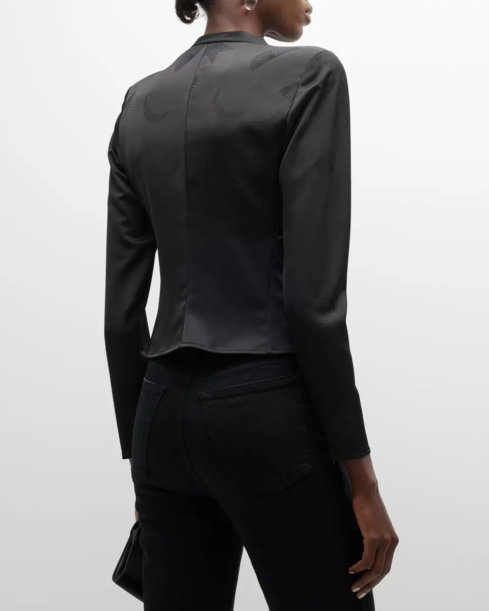 Emporio Armani Pleated Crossover Blouse | Thumbnail 3 Emporio Armani Pleated Crossover Blouse | Thumbnail 3