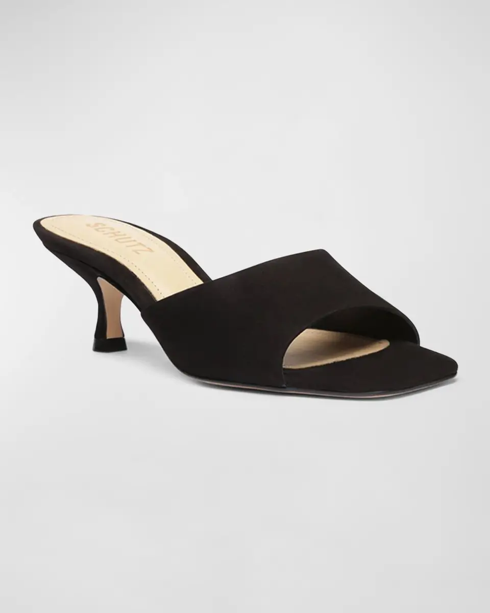 Schutz Dethalia Suede Mule Sandals | Thumbnail 2