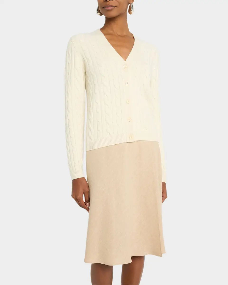 Loro Piana Jubilee Cable Baby Cashmere Cardigan | Thumbnail 4