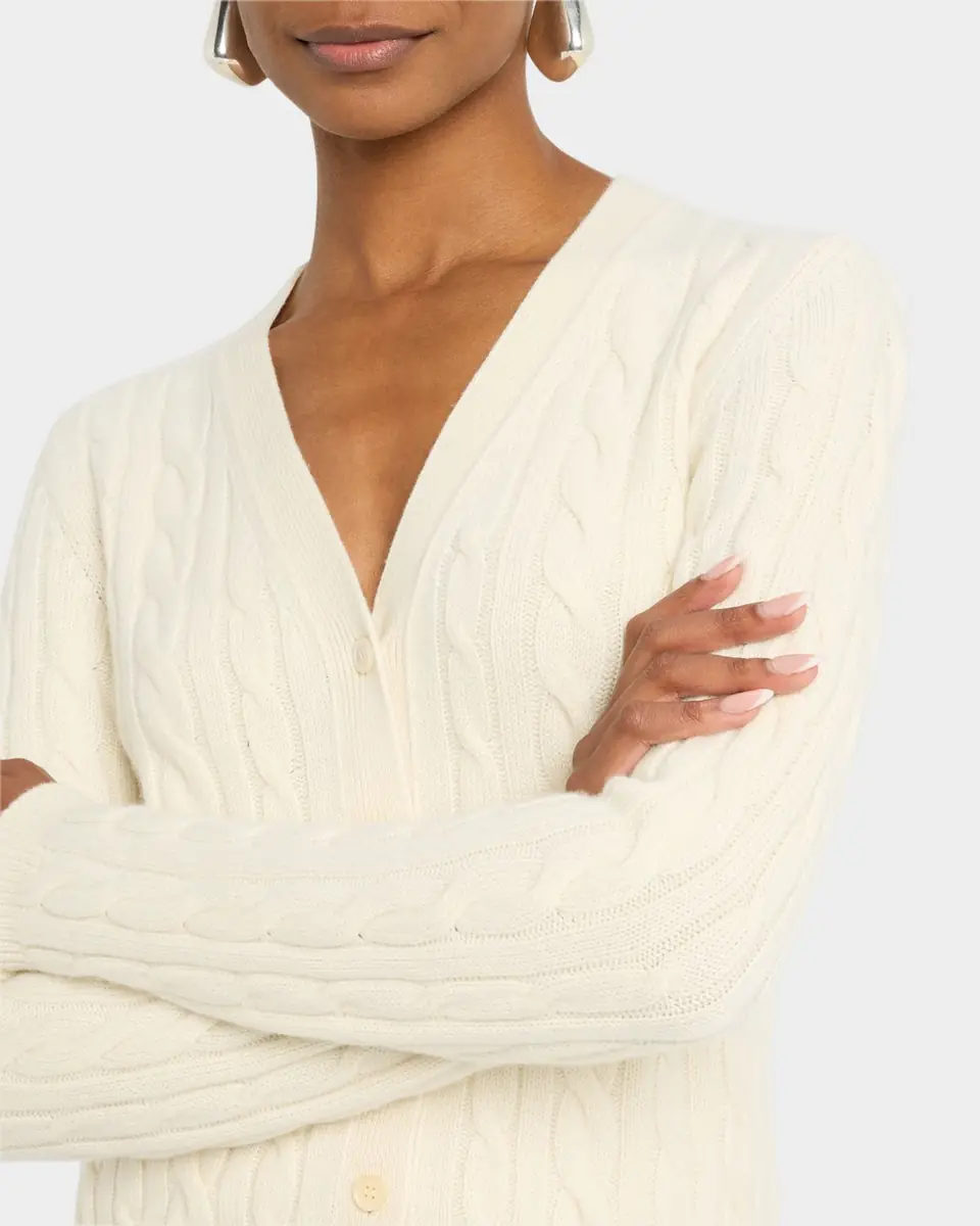 Loro Piana Jubilee Cable Baby Cashmere Cardigan | Thumbnail 5