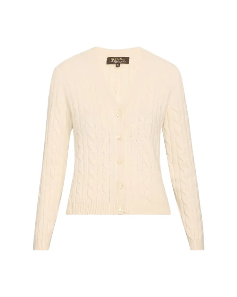 Loro Piana Jubilee Cable Baby Cashmere Cardigan | Image 1 Loro Piana Jubilee Cable Baby Cashmere Cardigan | Image 1