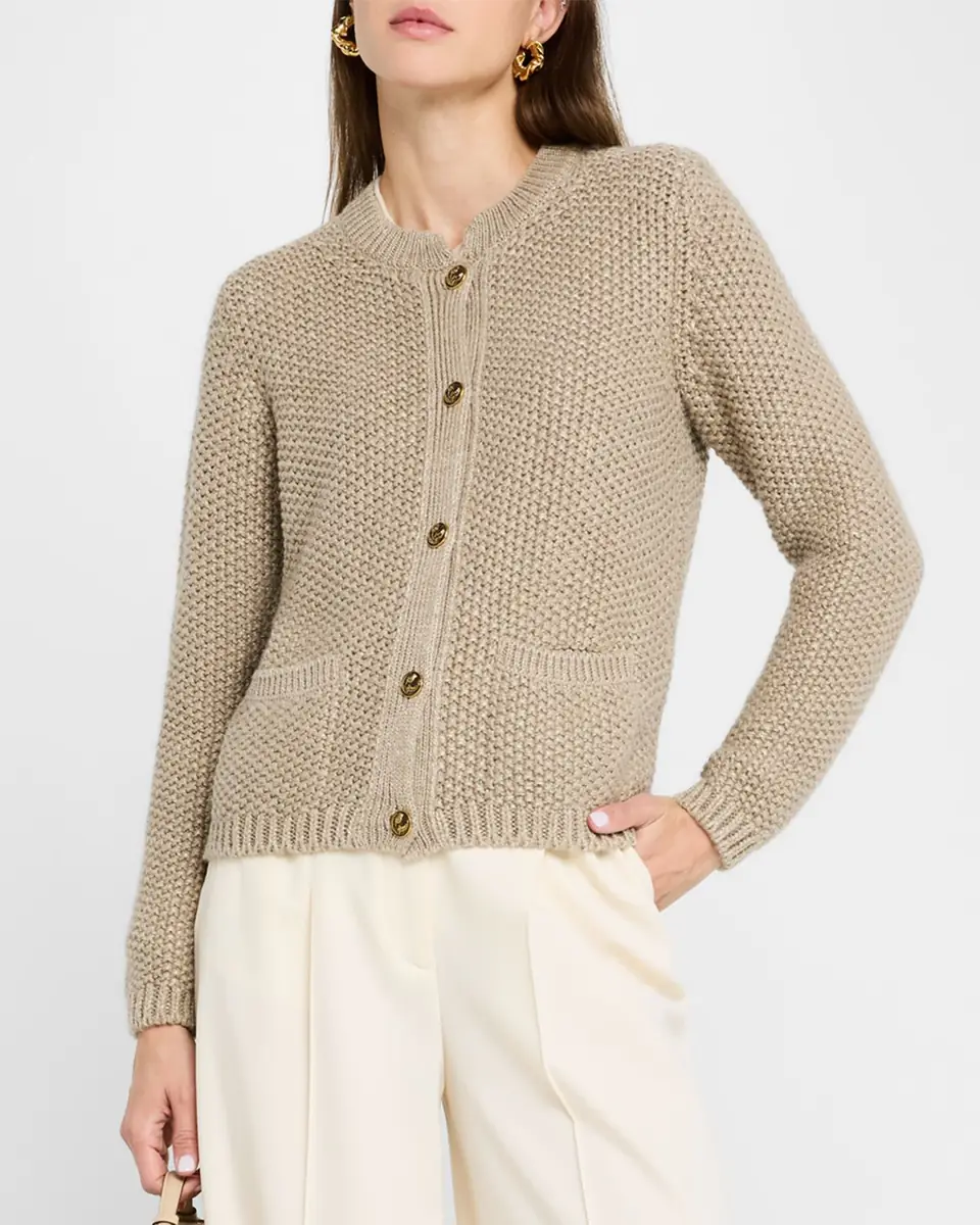 Loro Piana Baranca Cardigan Sweater Linen Cash Gg 3 | Thumbnail 3