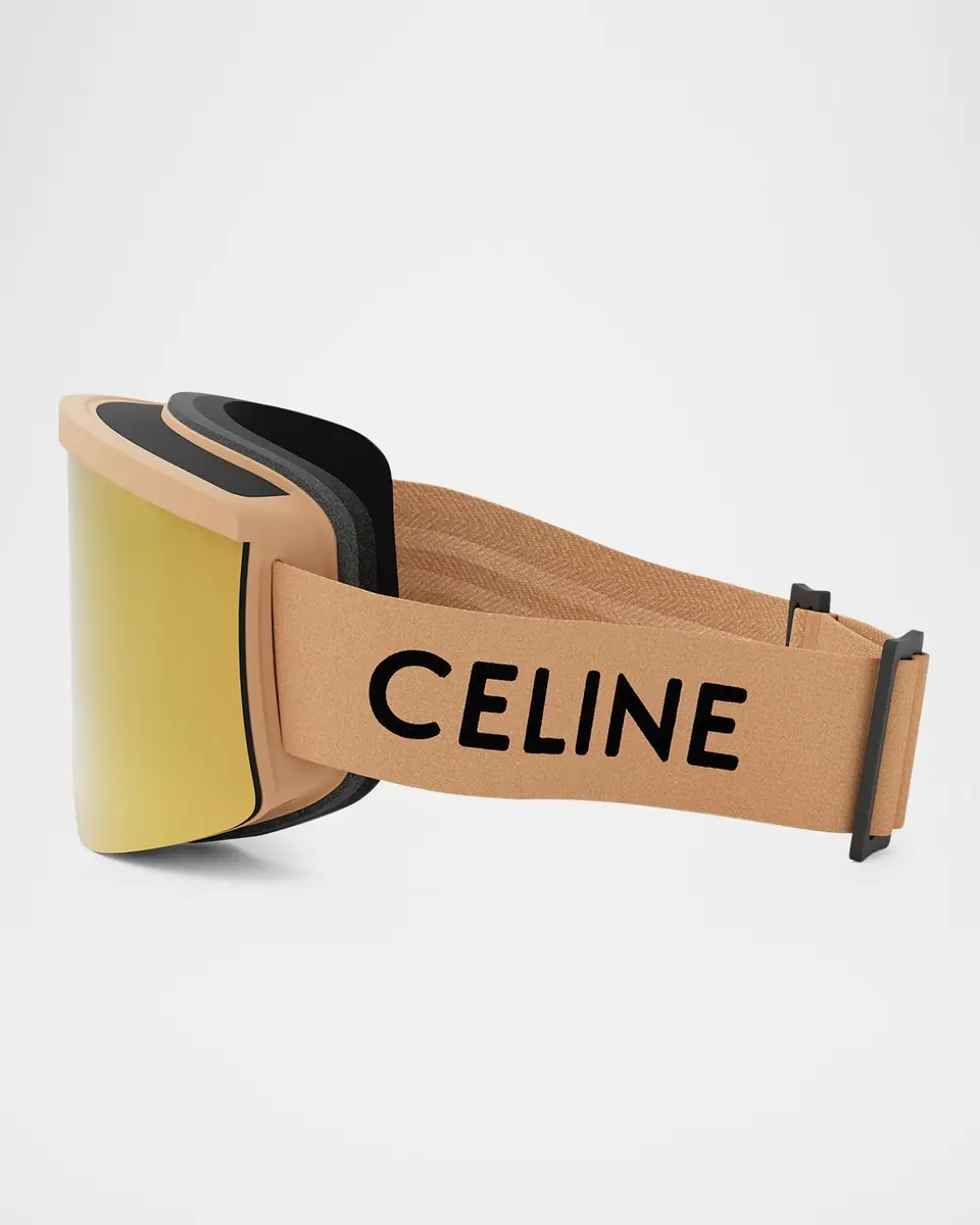 Celine Monochrome Logo-Print Ski Goggles | Thumbnail 4 Celine Monochrome Logo-Print Ski Goggles | Thumbnail 4